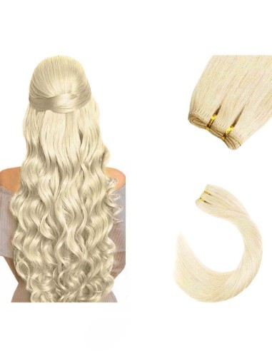 Extensii Cusute VIP Blond Platinat 60