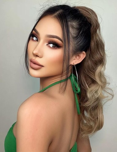 Coada Wave Balayage Saten Mediu/Blond Opal